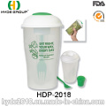 Wholesale Plastic Salad to Go Shaker Cup with Fork (HDP-2018)